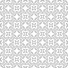 Geometric vector pattern with triangular elements. Seamless abstract ornament for wallpapers and backgrounds. Black and white colors. 