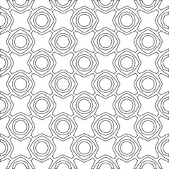 Geometric vector pattern with triangular elements. Seamless abstract ornament for wallpapers and backgrounds. Black and white colors. 