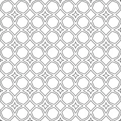 Geometric vector pattern with triangular elements. Seamless abstract ornament for wallpapers and backgrounds. Black and white colors. 