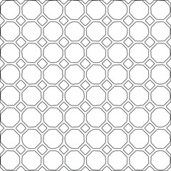 Geometric vector pattern with triangular elements. Seamless abstract ornament for wallpapers and backgrounds. Black and white colors. 