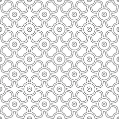 Geometric vector pattern with triangular elements. Seamless abstract ornament for wallpapers and backgrounds. Black and white colors. 