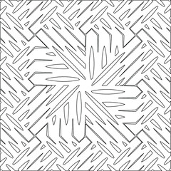 Geometric vector pattern with triangular elements. Seamless abstract ornament for wallpapers and backgrounds. Black and white colors. 