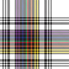 Rainbow Plaid Tartan Checkered Seamless Pattern