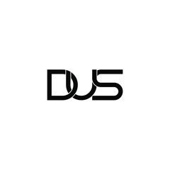 dus letter original monogram logo design