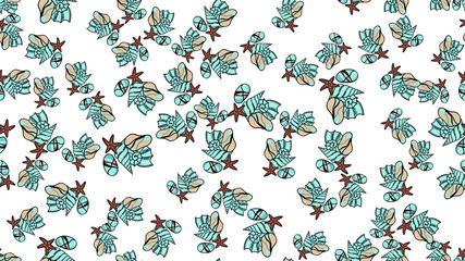 seashell seamless surface pattern, vector pattern for cards, paper, invitation, fabric, textile, stationary, and much more. Vector illustration