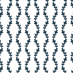 Abstract seamless pattern with leaves