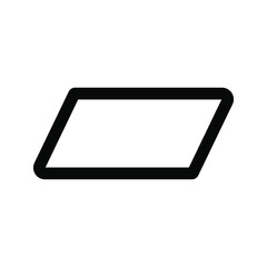 Parallelogram icon. Geometric figure elements for mobile concepts and web applications. The Parallelogram icon can be used for web and mobile.