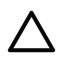 Triangle symbol design vector template on white background.