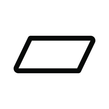 Parallelogram icon. Geometric figure elements for mobile concepts and web applications. The Parallelogram icon can be used for web and mobile.