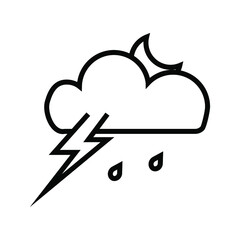 weather forecast icon. with a simple and editable design.
