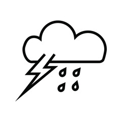 weather forecast icon. with a simple and editable design.