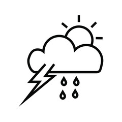 weather forecast icon. with a simple and editable design.