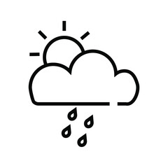 weather forecast icon. with a simple and editable design.