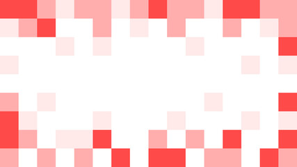 Pixel Background Abstract Red and White Texture with Pixelated Design and an Aspect Ratio of 16:9. Vector Image.