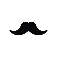 mustache logo icon design template