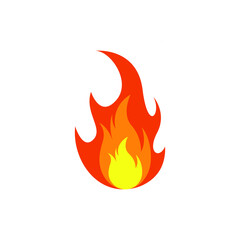 fire logo icon design template