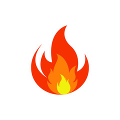 fire logo icon design template