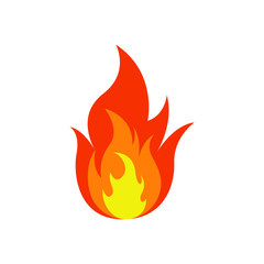 fire logo icon design template