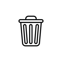 trash can logo icon design template
