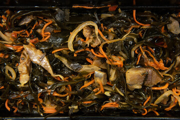 Chuka wakame laminaria seaweed salad with fish