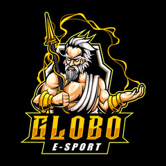 zeus mascot logo illustration