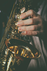 Saxofon und Musiker