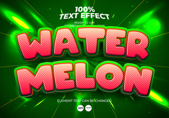Water Melon Editable Text Effect