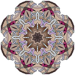 Colorful cute Mandalas. Decorative unusual round ornaments.