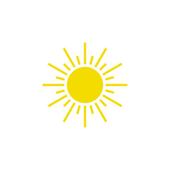 sun logo icon design template vector