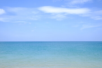 Landscapes View The atmosphere is beautiful and the color of the sky, The beach phuket of Thailand.