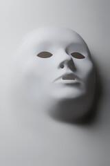 White isolated mask on white background