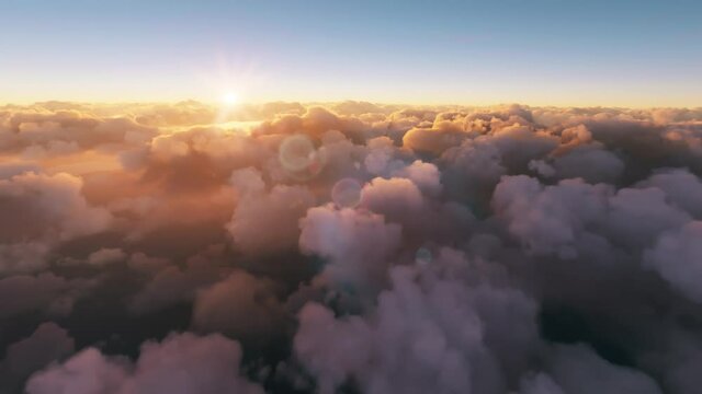 View of clouds over the ocean during sunset