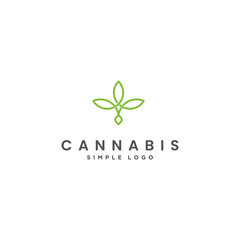 green cannabis leaf with extract hemp drop water logo design inspiration	