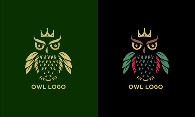 Owl logo design vector exclusive concept