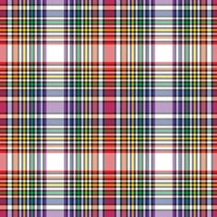 Rainbow Plaid Tartan Checkered Seamless Pattern