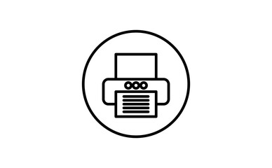 printer icon. Flat design. Vector Illustration.