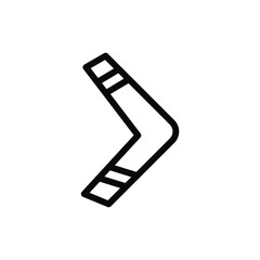 boomerang line icon vector illustration
