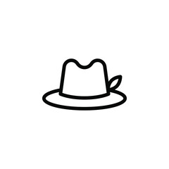 german hat line icon vector illustration