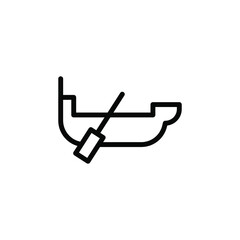 gondola line icon vector illustration © andre