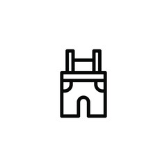 lederhosen line icon vector illustration