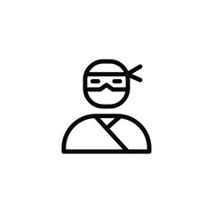 ninja line icon vector illustration © andre
