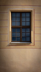 Fototapeta na wymiar Fenster vertikal ausgerichtet in einer barocken Wand