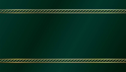 Green background design with a mix of gold lines. - obrazy, fototapety, plakaty