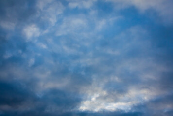 Spiritual looking heaven or blue sky with clouds 