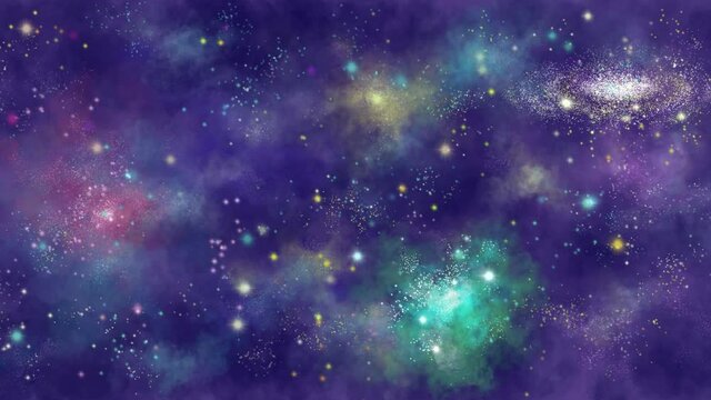 many stars in the depths of space