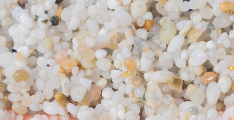 details of the quartz sand of the beach of is arutas, Cabras, Sardinia
