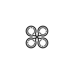 Drobe flat icon. Simple style fly cargo transport poster background symbol. Logo design element. T-shirt printing. Vector for sticker.