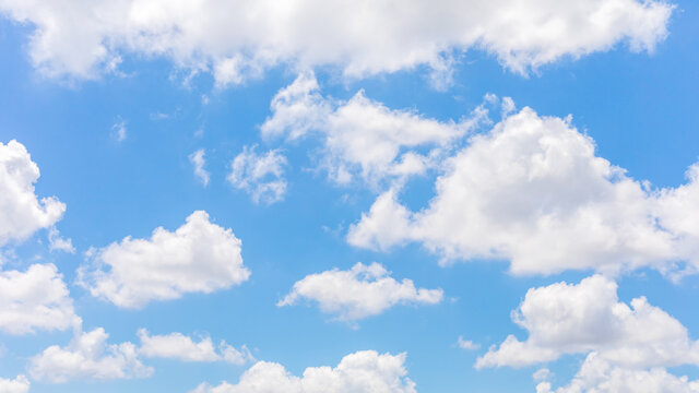 White clouds on the blue sky for background. © Phongsak