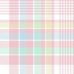 Rainbow Pastel Plaid textured Seamless Pattern