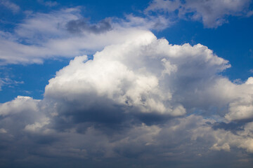 Obraz premium Natural background. Sky with clouds. Close-up.